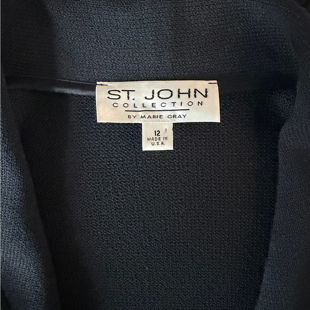 St. John Collection Black Ruffle Sweater Cardigan - Picture 10 of 14